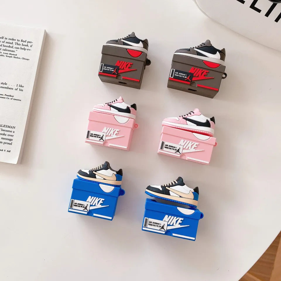 Nike Sneaker Box AirPods Case - 3D Shoe Design Silicone Cover
