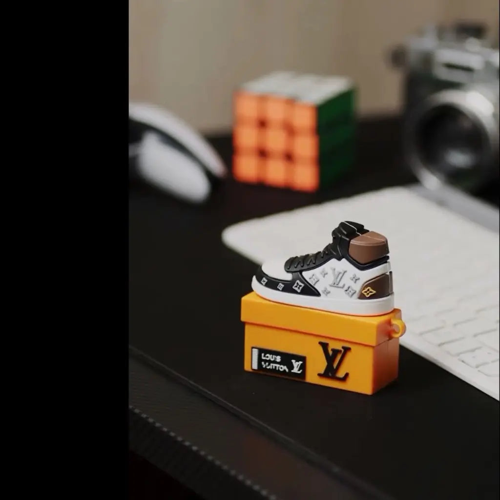 Louis Vuitton Luxury Sneaker Box AirPods Case - Designer 3D Silicone Cover