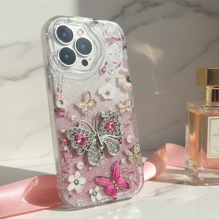 Realme Narzo N53 Butterfly Glitter Phone Case