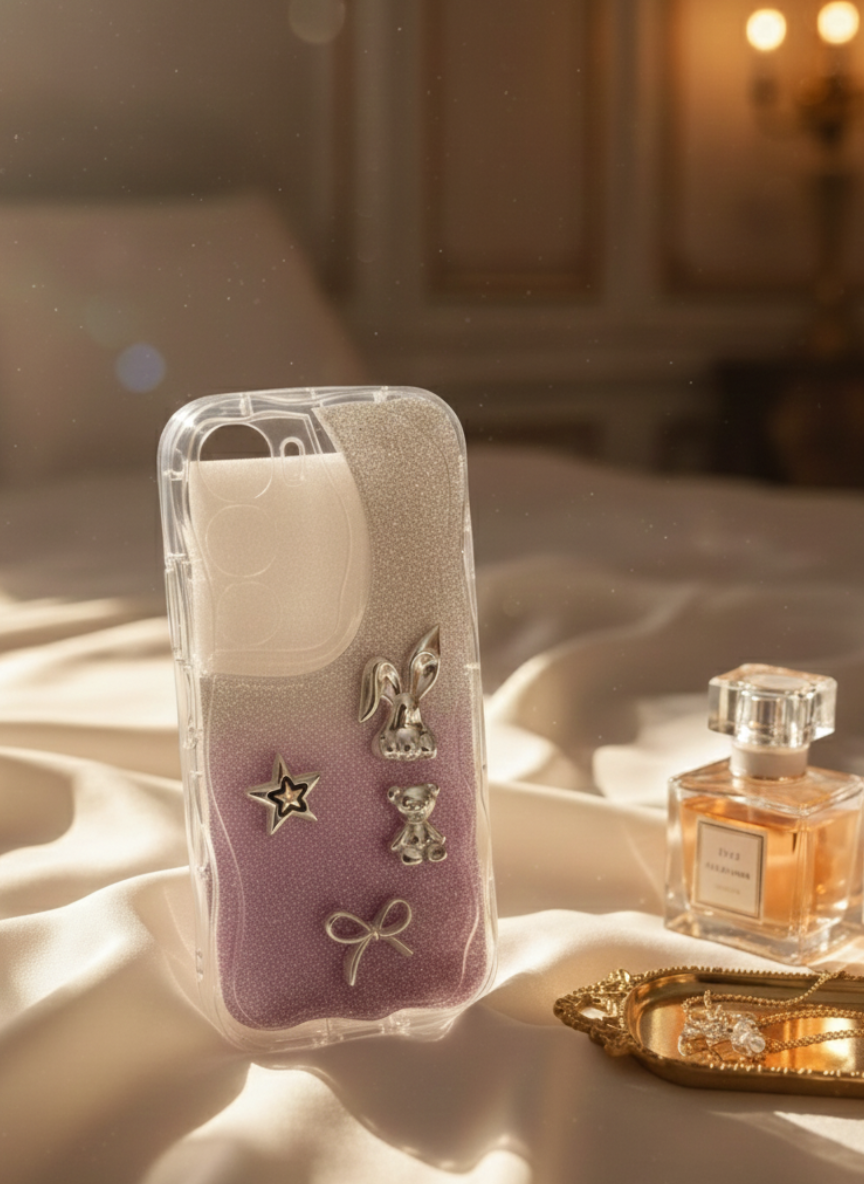 Vivo Y21D 4G Glitter Charm Phone Case - Kawaii Designer Cover