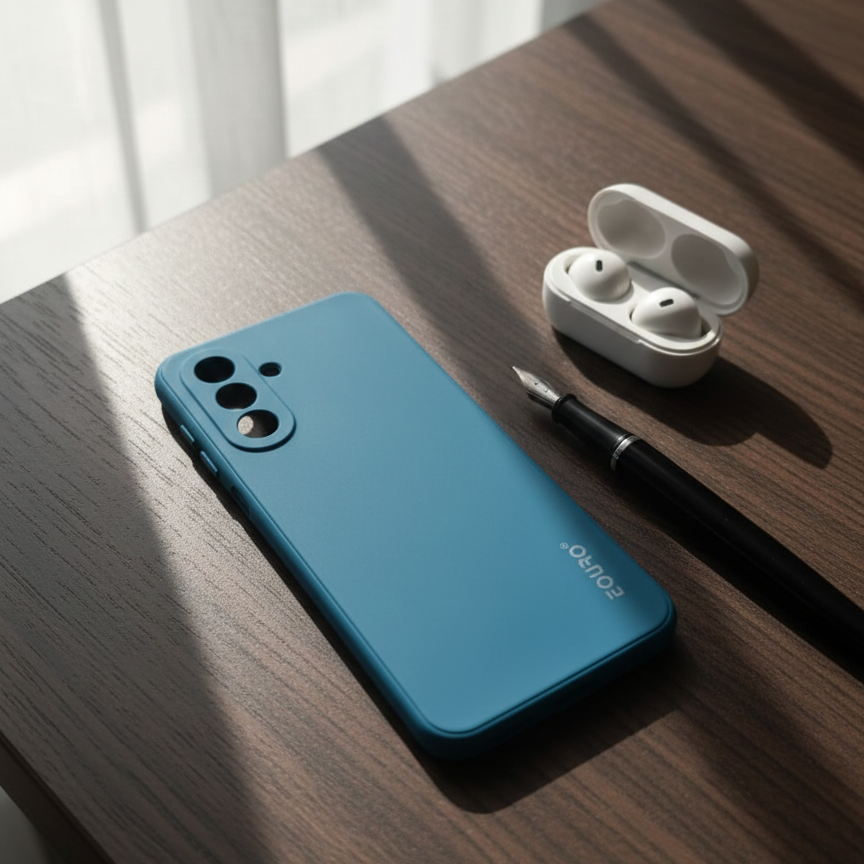 Premium Silicone Case for Samsung Galaxy A17 - Ocean Blue