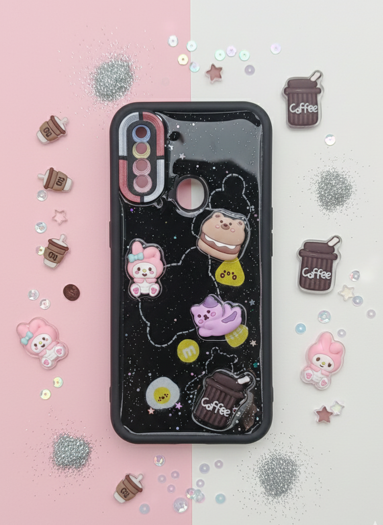 Oppo A31 Case - Kawaii Glitter Characters