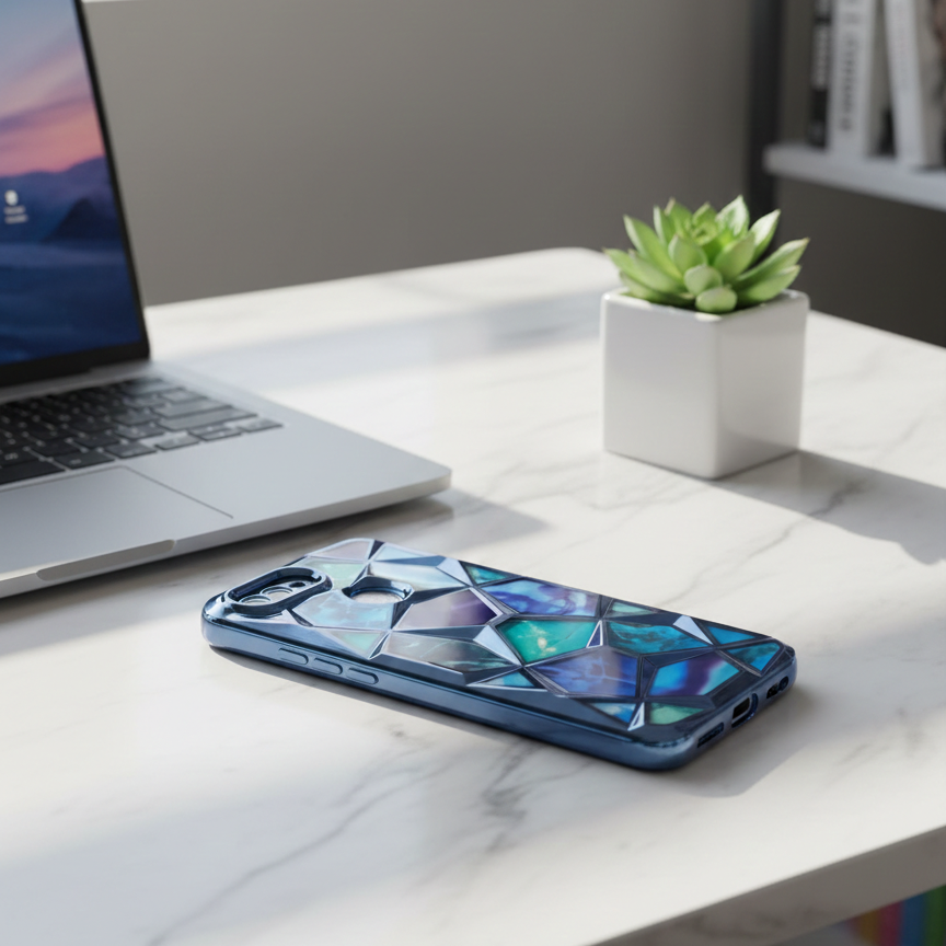 Geometric Diamond Phone Case for Oppo A5s