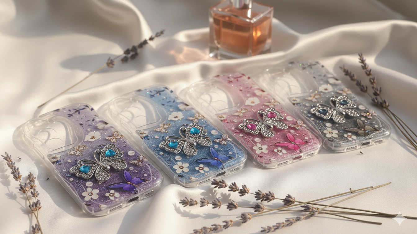 Vivo Y31 5G Butterfly Glitter Phone Case