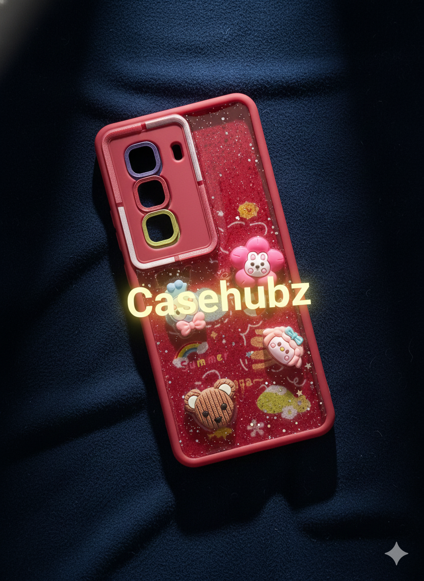 Infinix Hot 50 Pro Plus Case - Glitter Cute Characters