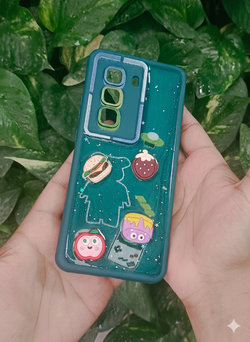 Infinix Hot 50 Pro Plus Case - Glitter Cute Characters