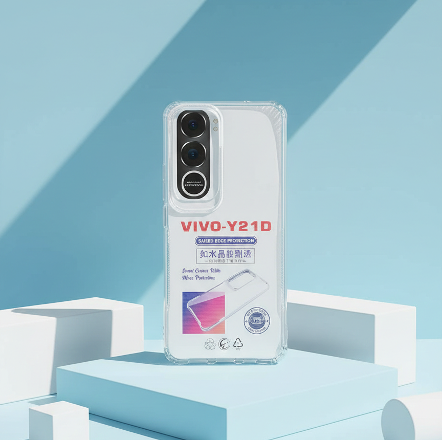 Clear Phone Case for Vivo Y21D - Reinforced Corners