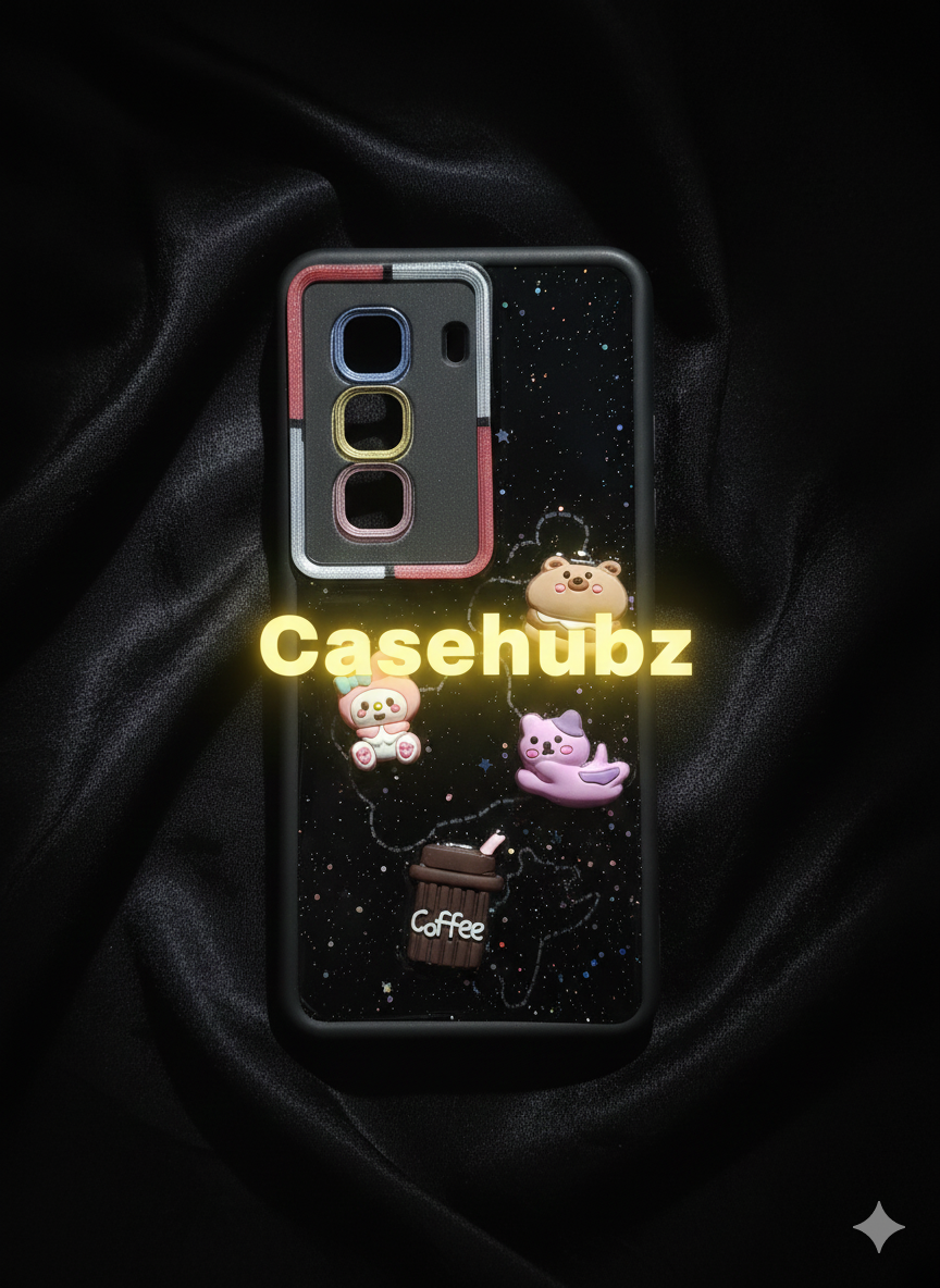 Infinix Hot 50 Pro Plus Case - Glitter Cute Characters
