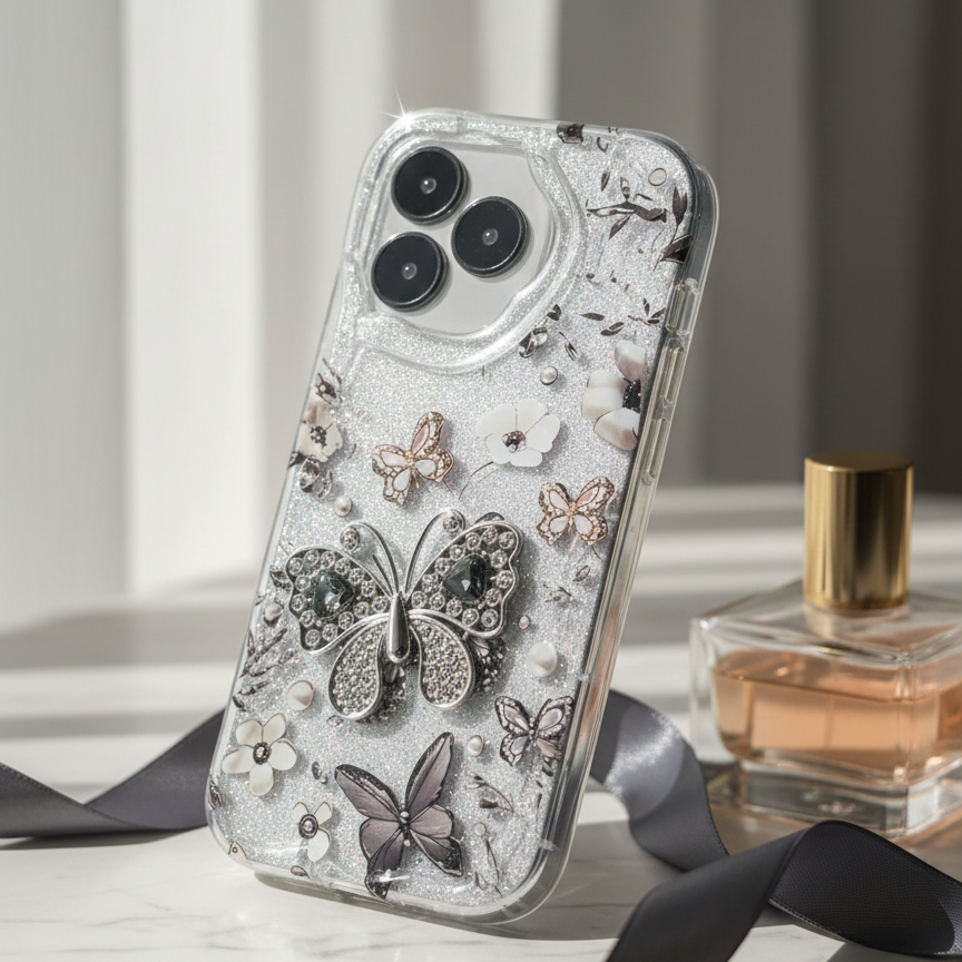 Realme Narzo N53 Butterfly Glitter Phone Case