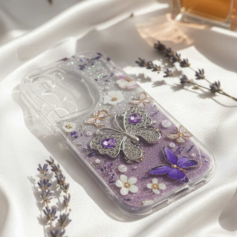 Vivo Y31 5G Butterfly Glitter Phone Case