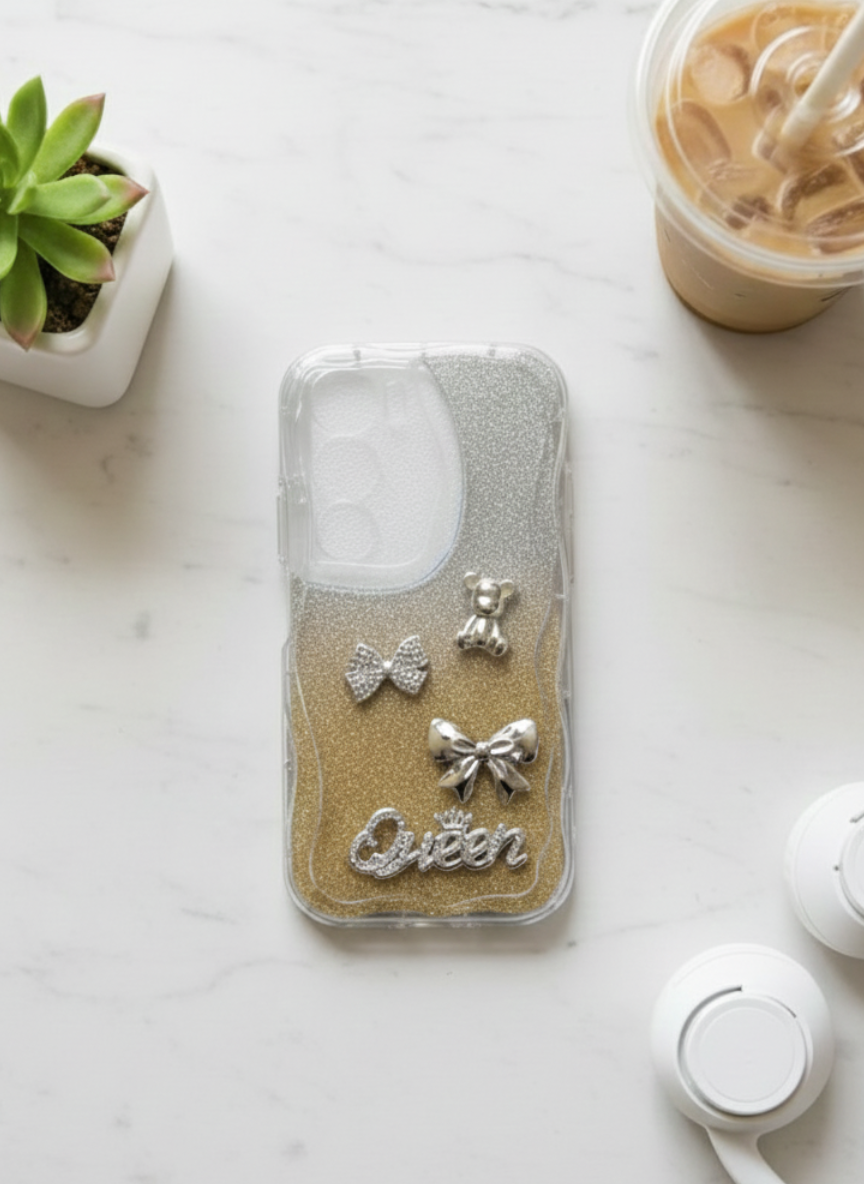 Vivo Y21D 4G Glitter Charm Phone Case - Kawaii Designer Cover