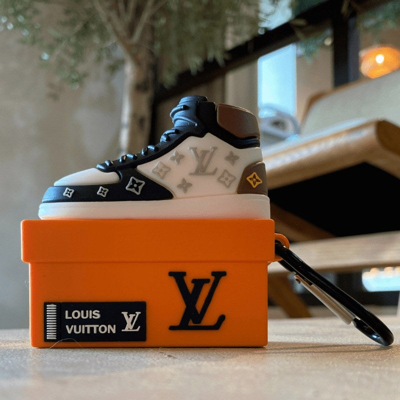 Louis Vuitton Luxury Sneaker Box AirPods Case - Designer 3D Silicone Cover