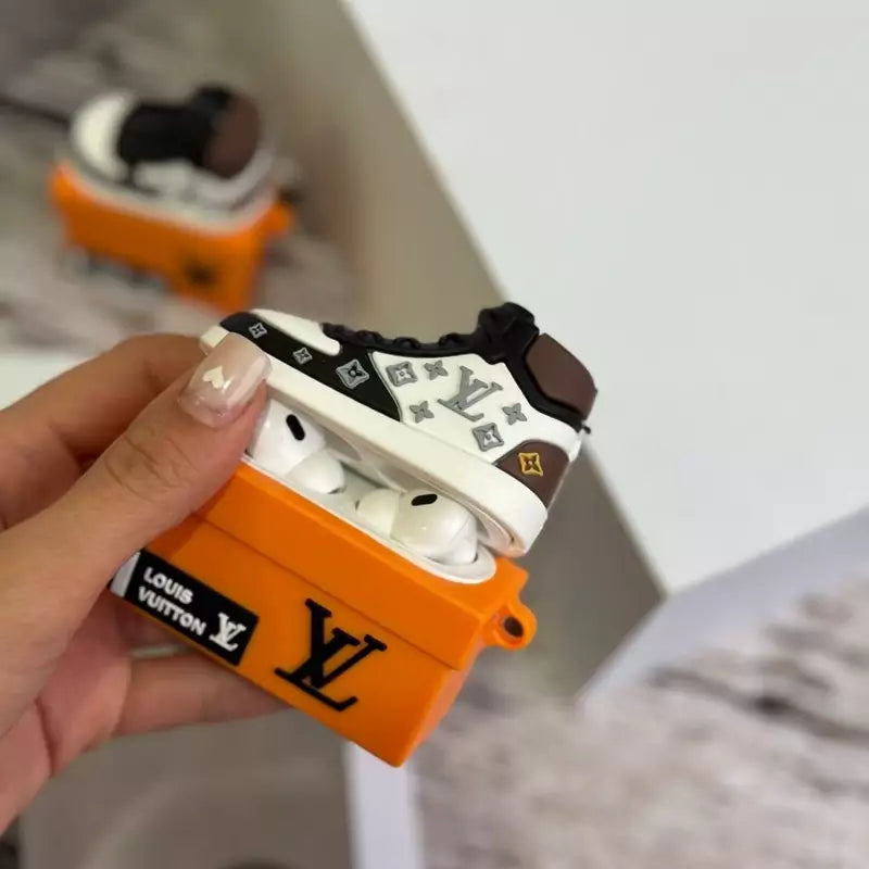 Louis Vuitton Luxury Sneaker Box AirPods Case - Designer 3D Silicone Cover